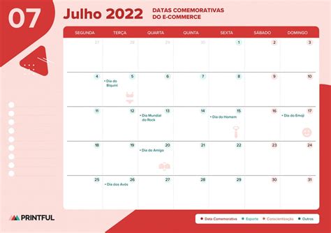 calendario sazonal julho 2022